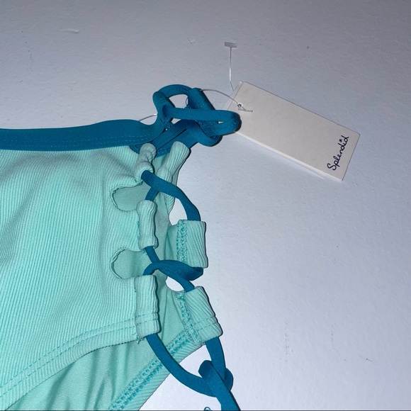 NWT Splendid Color Block High Waisted Bikini Bottom - Picture 2 of 4